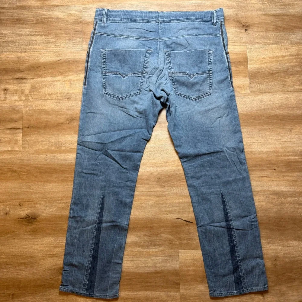 Diesel Krooley‎ JoggJeans Men 36 Blue Denim Sweatpants Hybrid Tapered Leg Pants